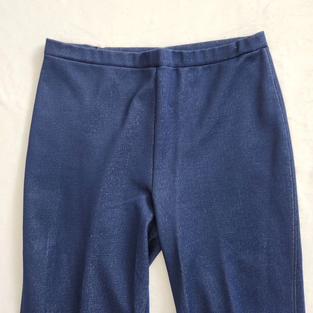 Vintage 80s Cricket Lane Denim Look Pants Stretch Dark Blue // Size 20 - Picture 5 of 11